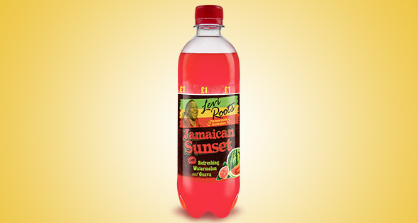Bottle of Levi Roots' Jamaican Sunset