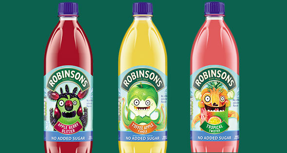 Bottles of Robinsons Kids squash