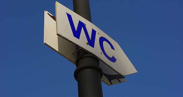 'WC' sign