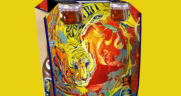 Four-pack of Tiger beer