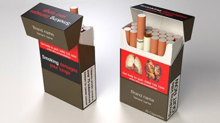 Cigarettes in plain packaging