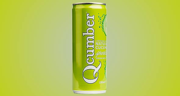 Can of Qcumber flavoured water