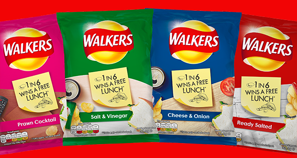 Walkers win a free lunch promotional packs