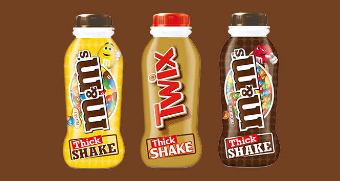 Twix and M&M's thick shakes