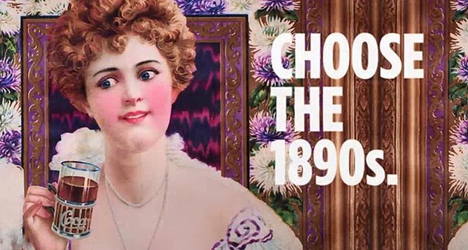 Choose the 1890s. Vintage Coca-Cola advert.