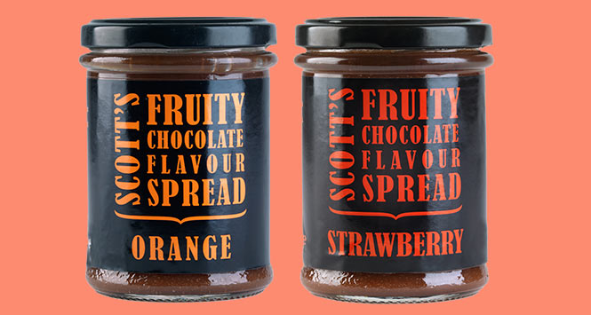R&W Scott's fruity chocolate flavour spreads