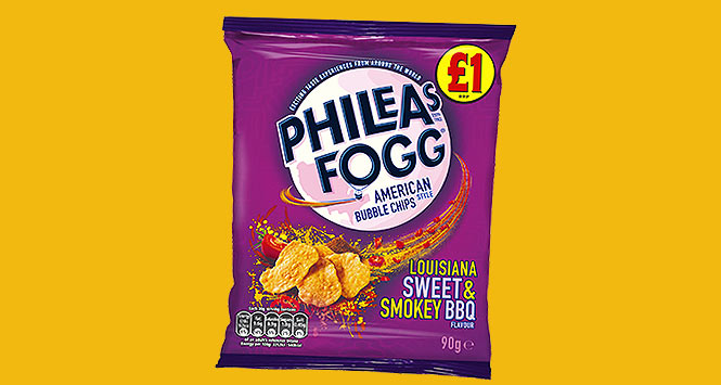 Phileas Fogg Louisiana Sweet and Smokey BBQ flavour American bubble chips