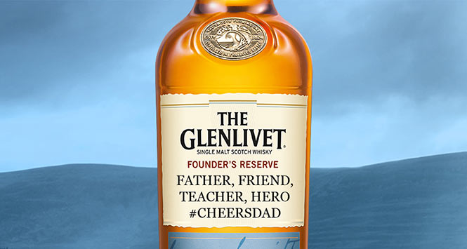 Glenlivet personalised whisky bottle