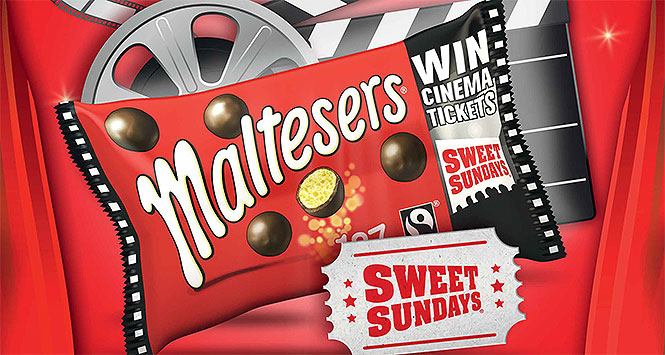 Sweet Sunday badged packet of Maltesers