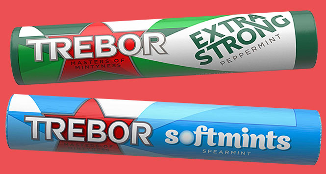 Trebor extra strong and soft mints
