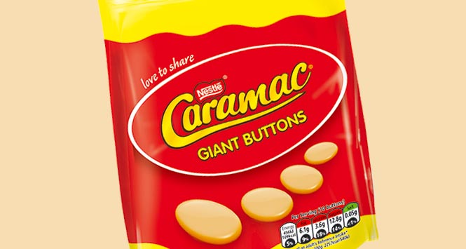 Caramac Giant Buttons