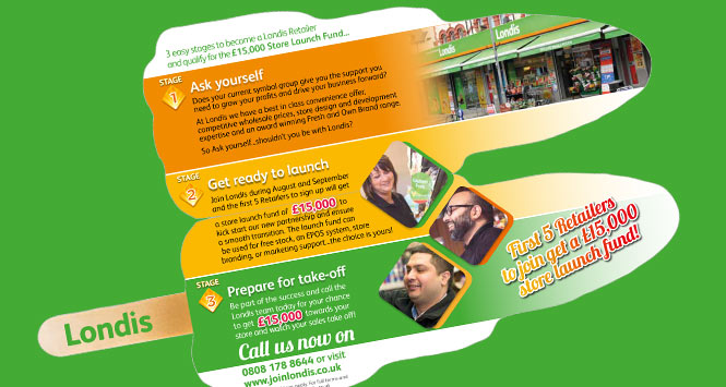 Londis lolly-shaped leaflet
