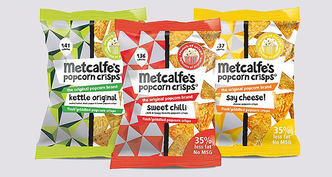 Metcalfe's skinny Popcorn Crisps range
