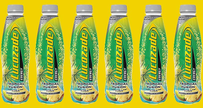 Lucozade Energy Reduced Sugar Tropical Fusion