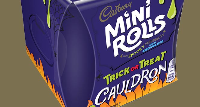 Cadbury Mini Roll cauldron