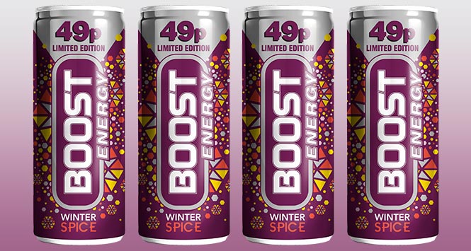 Boost Winter Spice cans