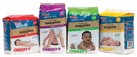 Today's-brand nappies