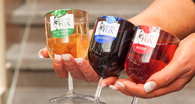Intrepid Fox single-serve wine glasses