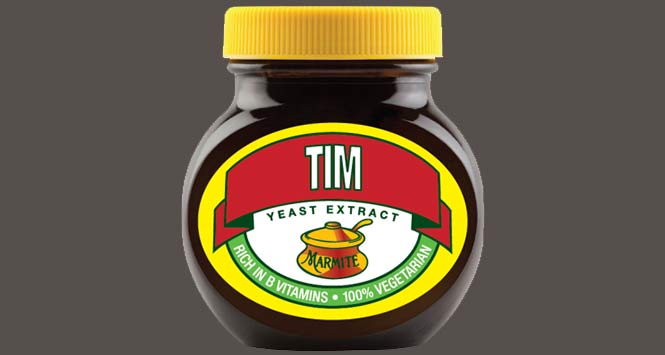 Personalised jar of Marmite