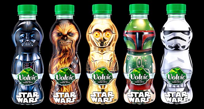 Star Wars themed Volvic water bottles