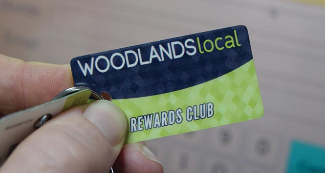 Woodlands Local Reward Club membership card