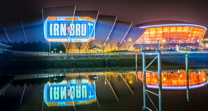 SSE Hydro with Irn-Bru projection