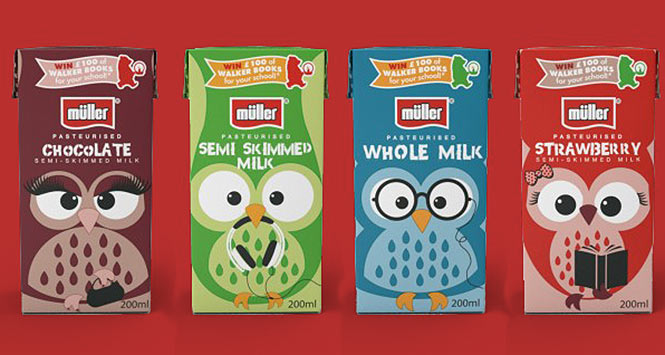 Muller school milk cartons