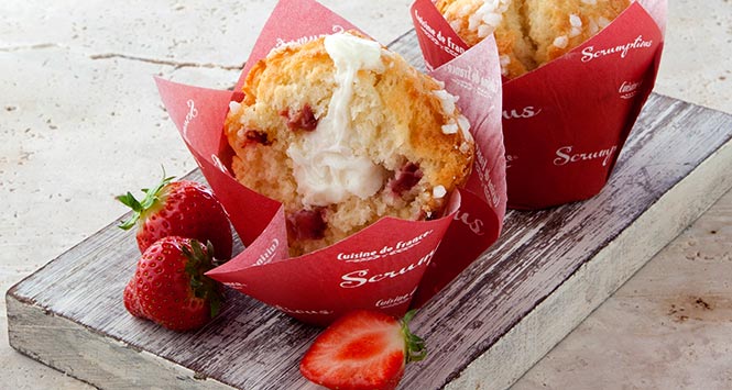 Cuisine de France strawberry and cream muffins