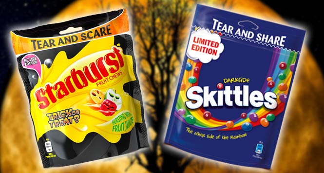 Skittles and Starburst limited edition Halloween packs