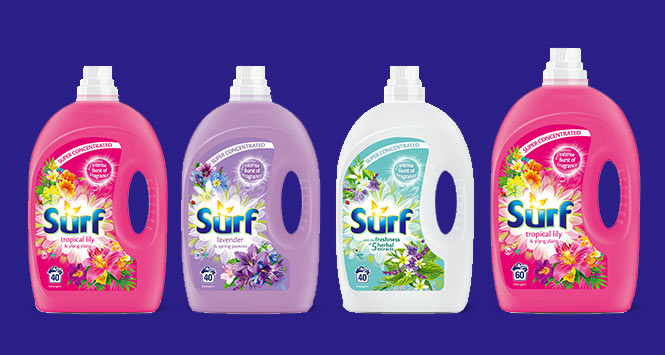 Surf liquid detergent