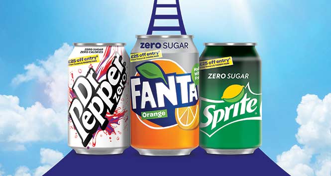 Dr Pepper, Fanta and Sprite cans