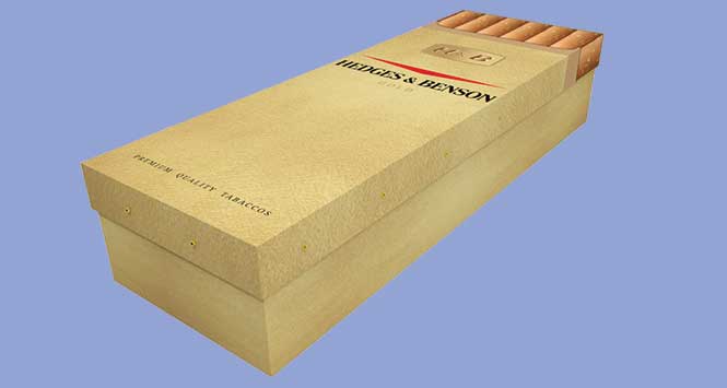 Coffin shaped like cigarette pack