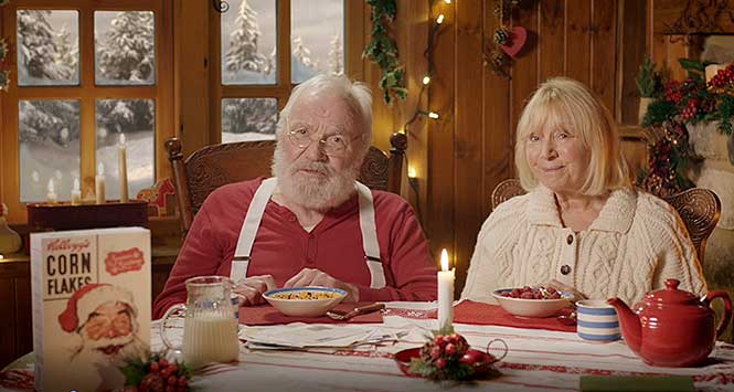 Santa in Kellogg's ad