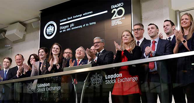 Diageo staff open London Stock Exchange