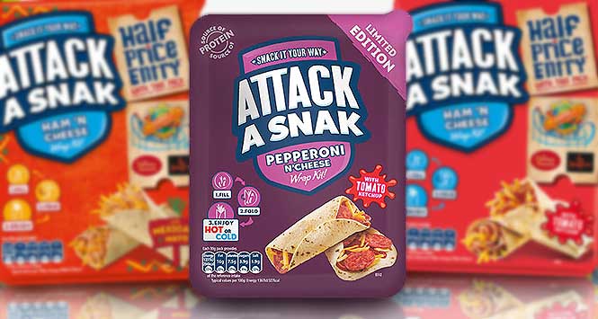 Attack A Snak Pepperoni ‘N’ Cheese with Tomato Ketchup