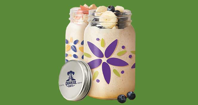 Quaker Oats mason jar