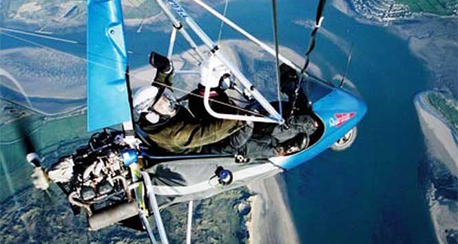 Microlight flying