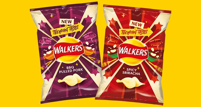 Walkers Spicy Sriracha and BBQ Pulled Pork crisps