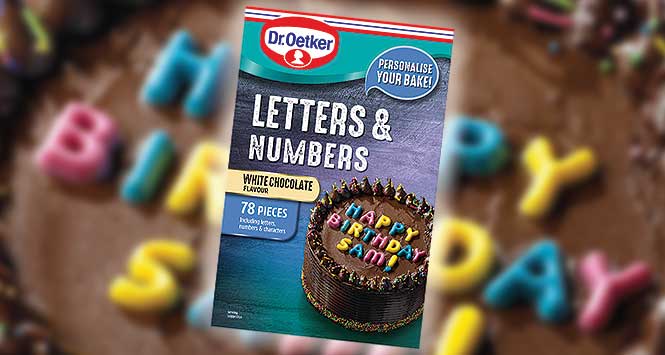 Dr. Oetker spells it out with edible letters - Scottish Local Retailer