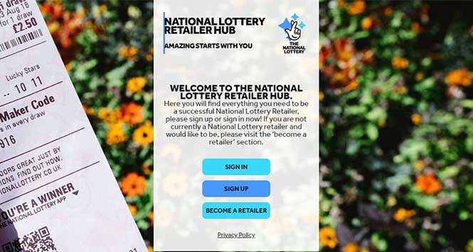 National Lottery retailer hub