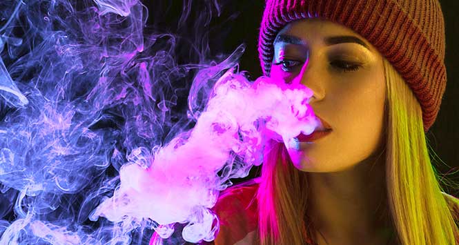 woman vaping