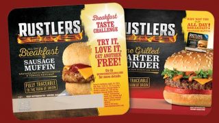 Rustlers All Day Breakfast Sausage Muffin