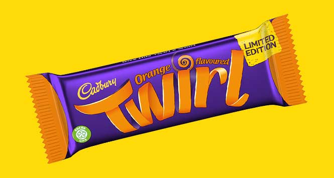 Cadbury orange twirl deals