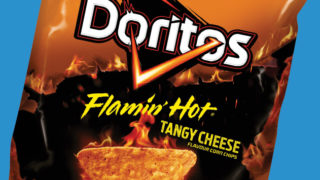 Flamin hot tangy cheese doritos