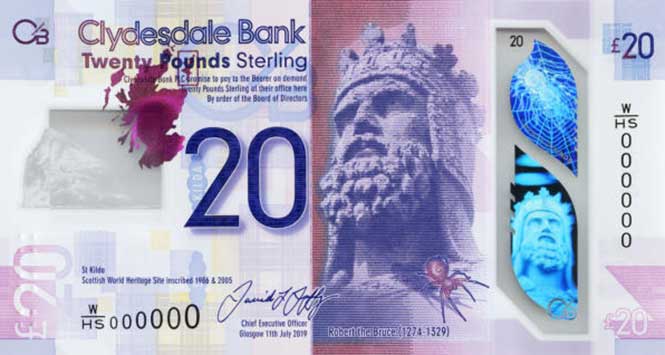 Clydesdale Bank £20 note