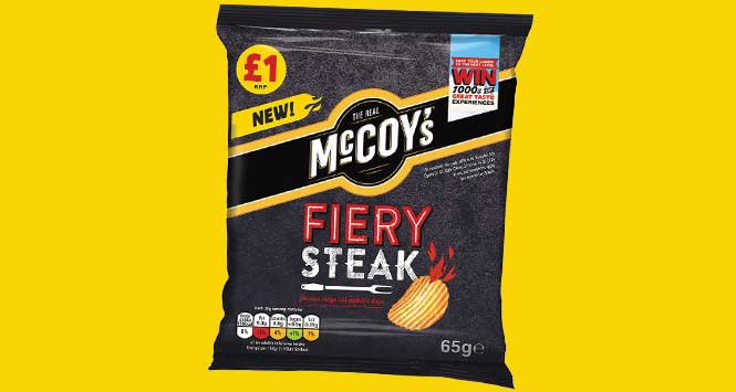 McCoy's Fiery Steak crisps