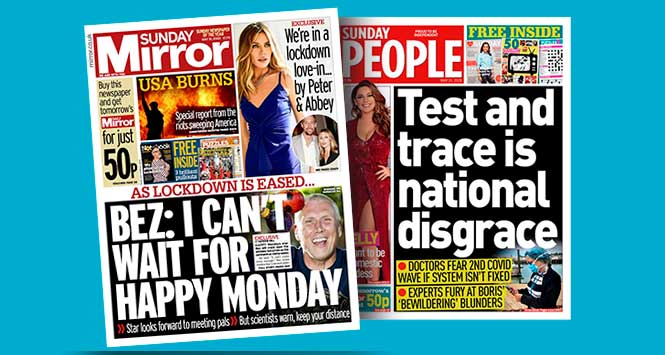 Sunday Mirror and Sunday People newspapers