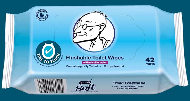Flushable toilet wipes