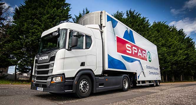 Spar Scotland lorry