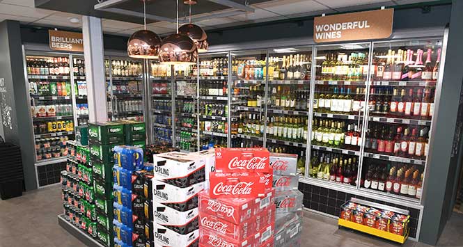 beer and wine display